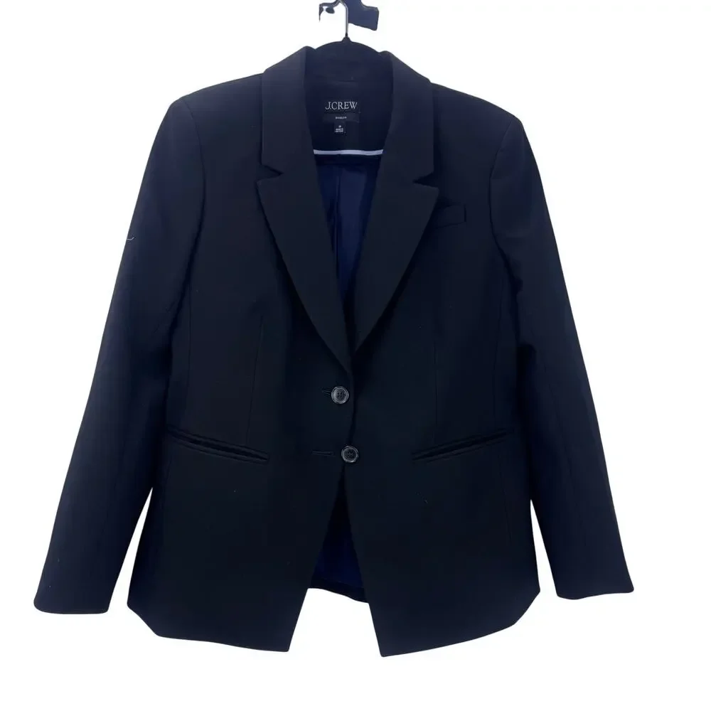 J. Crew Womens Madelyn Blazer Coat in Four-Season Stretch Black Size 10 NWOT